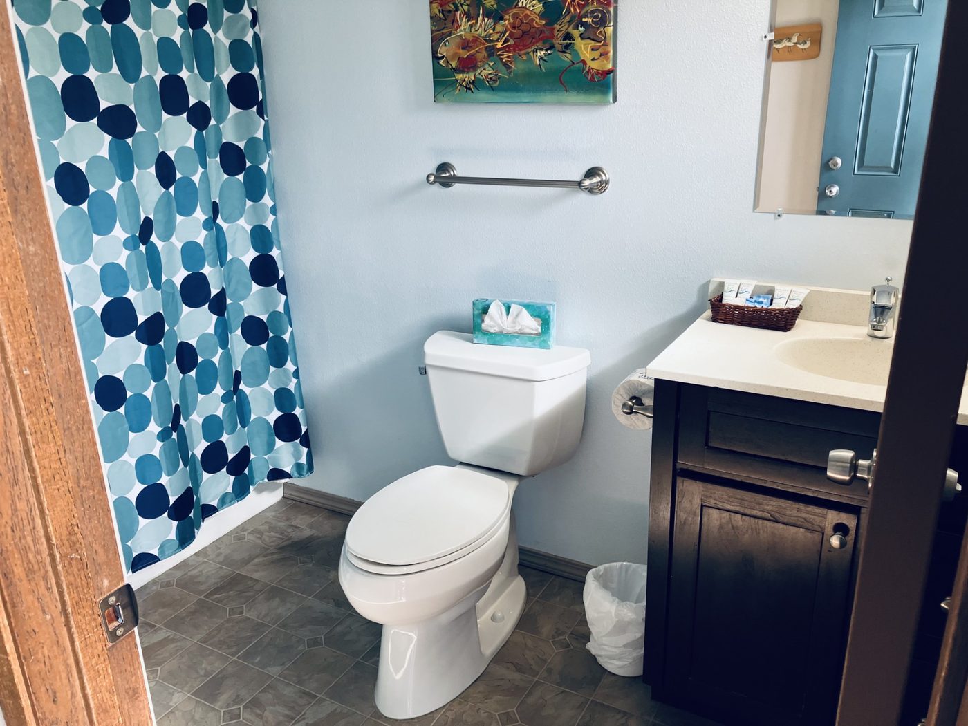 Remodeled bathroom in Unit 01 at Hi-Tide Resort